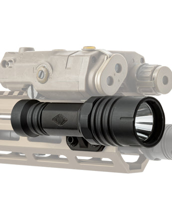 "Image of a Reptilia Torch Weapon Light Body, designed for use with Surefire M300 and M600 series light heads. The light body is constructed from lightweight, durable materials and features a streamlined design for optimal performance and compatibility with various firearm setups."