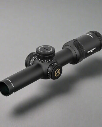 "Image of the Athlon Cronus BTR Gen. 2 UHD riflescope, featuring high-definition optics, a durable aluminum housing, and precision turrets. The scope is mounted on a tactical rifle, showcasing its sleek design and advanced functionality for long-range shooting."