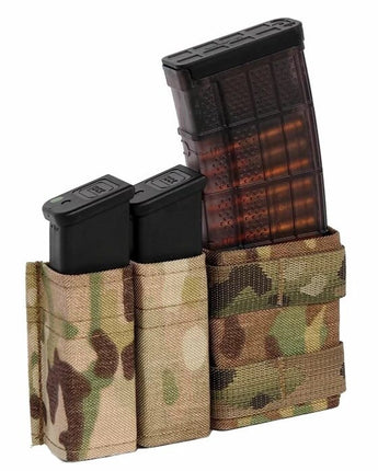 "2011 5.56 1+2 Side-By-Side KYWI Shorty rifle magazine pouch - Tactical gear for compact and efficient ammunition access."