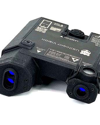 DesignateIR-V™ Three Beam Laser Green Visible / Infrared Laser / VCSEL IR Illuminator on firearm