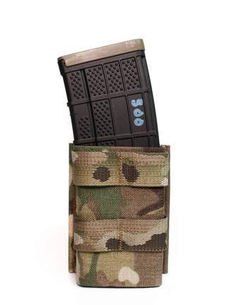 Image of the Single 5.56 Midlength KYWI Pouch, showcasing its compact and durable design, optimized for securely holding 5.56 magazines with swift, silent retention and quick access in tactical environments.