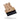 Camouflage-patterned card holder with black strap on a white background