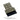 Two fabric strips, one gray and one black, on a white background